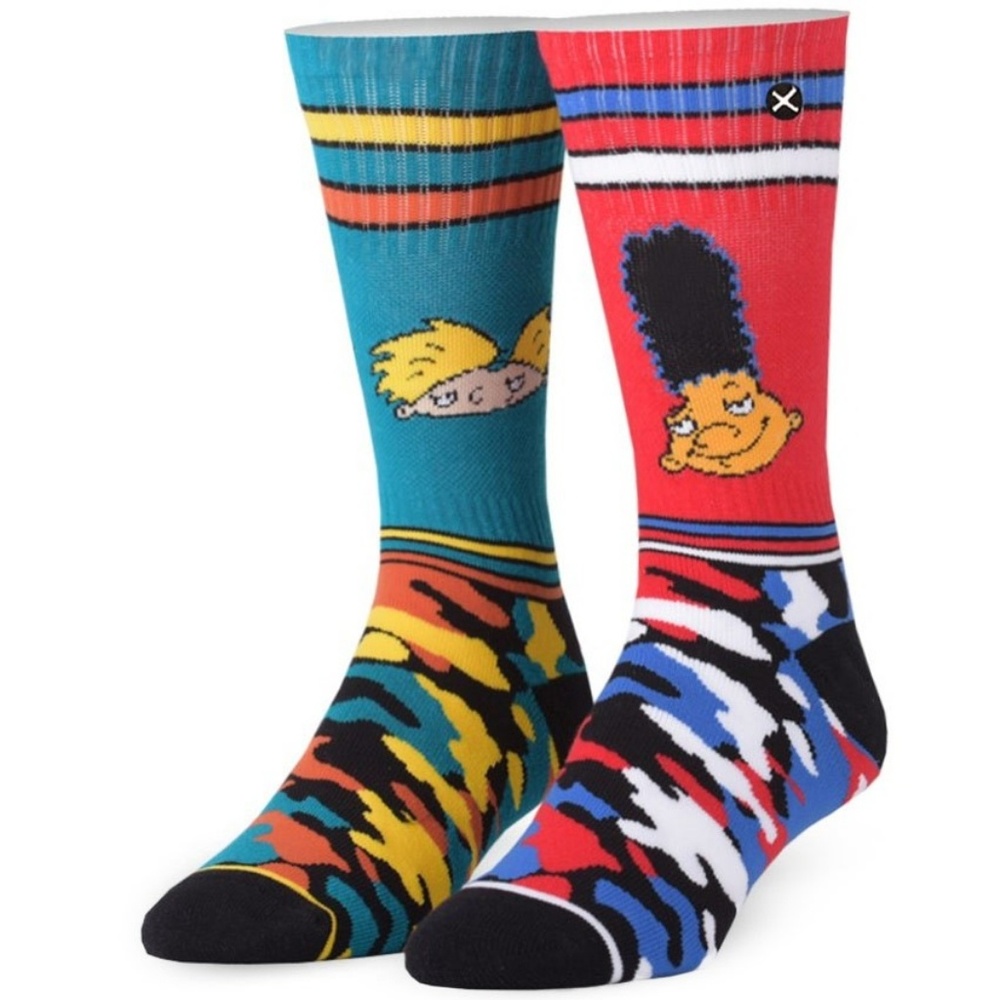 New Odd Sox Nickelodeon Hey Arnold Camo Socks